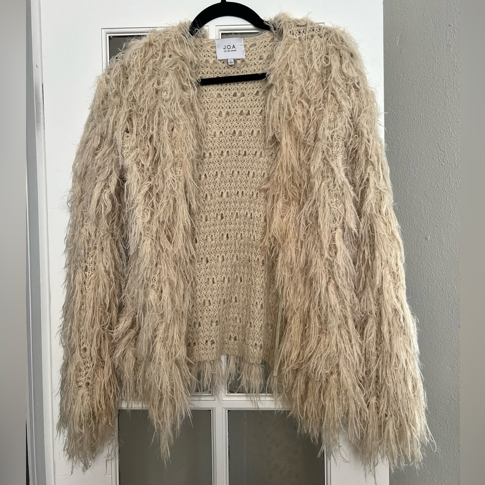 J.O.A. Shaggy Knit Cardigan Size Small
